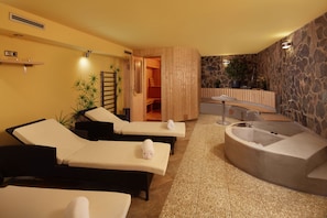Un sauna, masajes