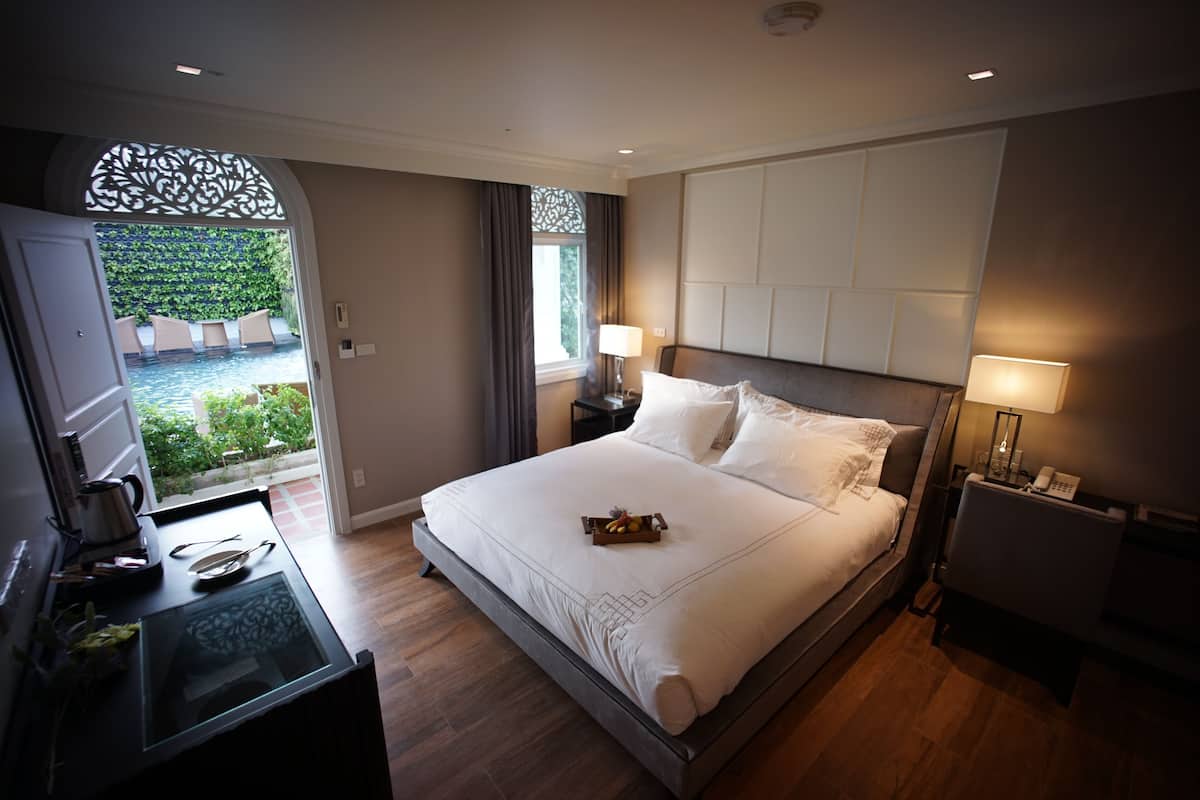 Ropa de cama de alta calidad y minibar