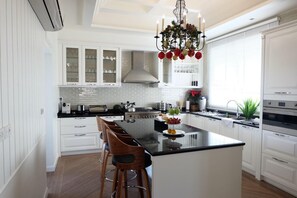 Fridge, microwave, coffee/tea maker