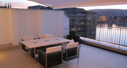 Penthouse en el centro con vista única al Danubio y las montañas de Budapest