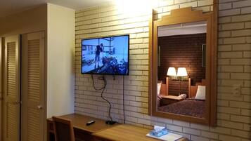 Desk, free WiFi, bed sheets