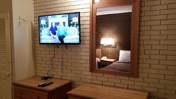 Desk, free WiFi, bed sheets