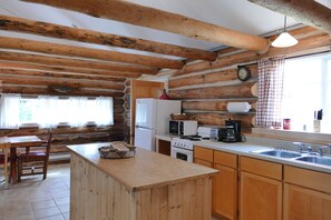 Family House, Multiple Beds (Room # 10) | Private kitchen | Fridge, microwave, coffee/tea maker - Trail Shop Inn (Cody)