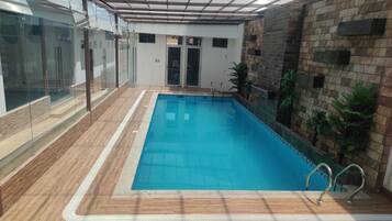 Indoor pool, outdoor pool