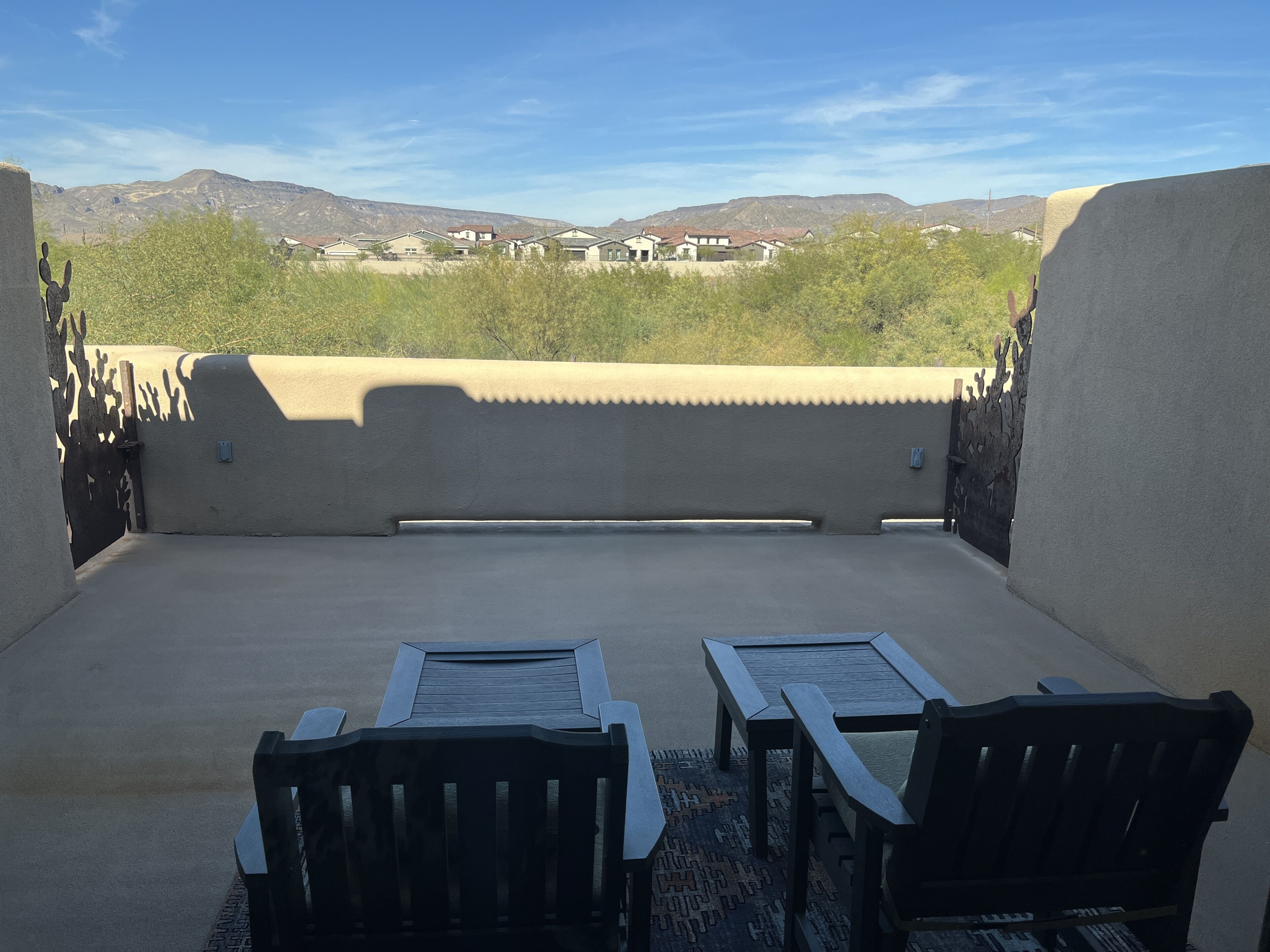 Chambre double pour 1 personne, non-fumeur, vue sur la montagne | Terrasse/patio