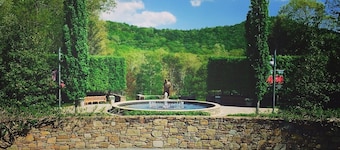 Serenity Cottage❤️Hot Tub Parkway Retreat w/ kitchen & patio garden