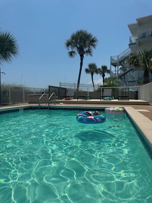 Outdoor pool, a heated pool