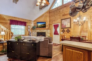 TV, fireplace, DVD player