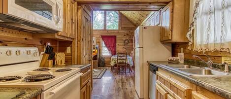 Microwave, dishwasher, coffee/tea maker