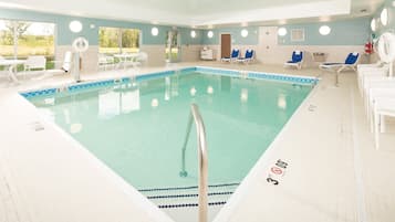 Indoor pool, open 7:00 AM to 11:00 PM, sun loungers