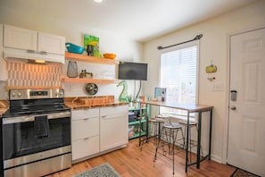 Fridge, microwave, coffee/tea maker
