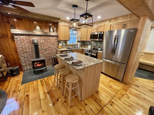 Lakefront Cottage - private dock,  large decks, large fire pit