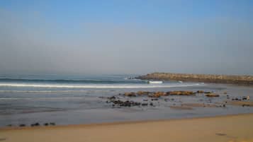 Beach nearby, sun loungers