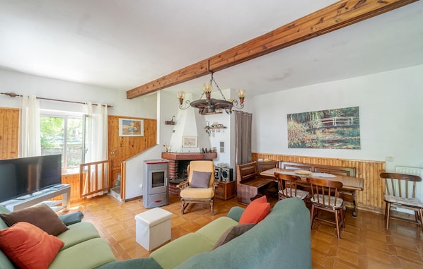 TV, fireplace, stereo