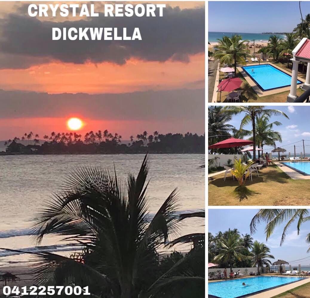 Le Crystal Resort de Dickwella propose un espace piscine, des palmiers et offre une vue imprenable sur le coucher de soleil.