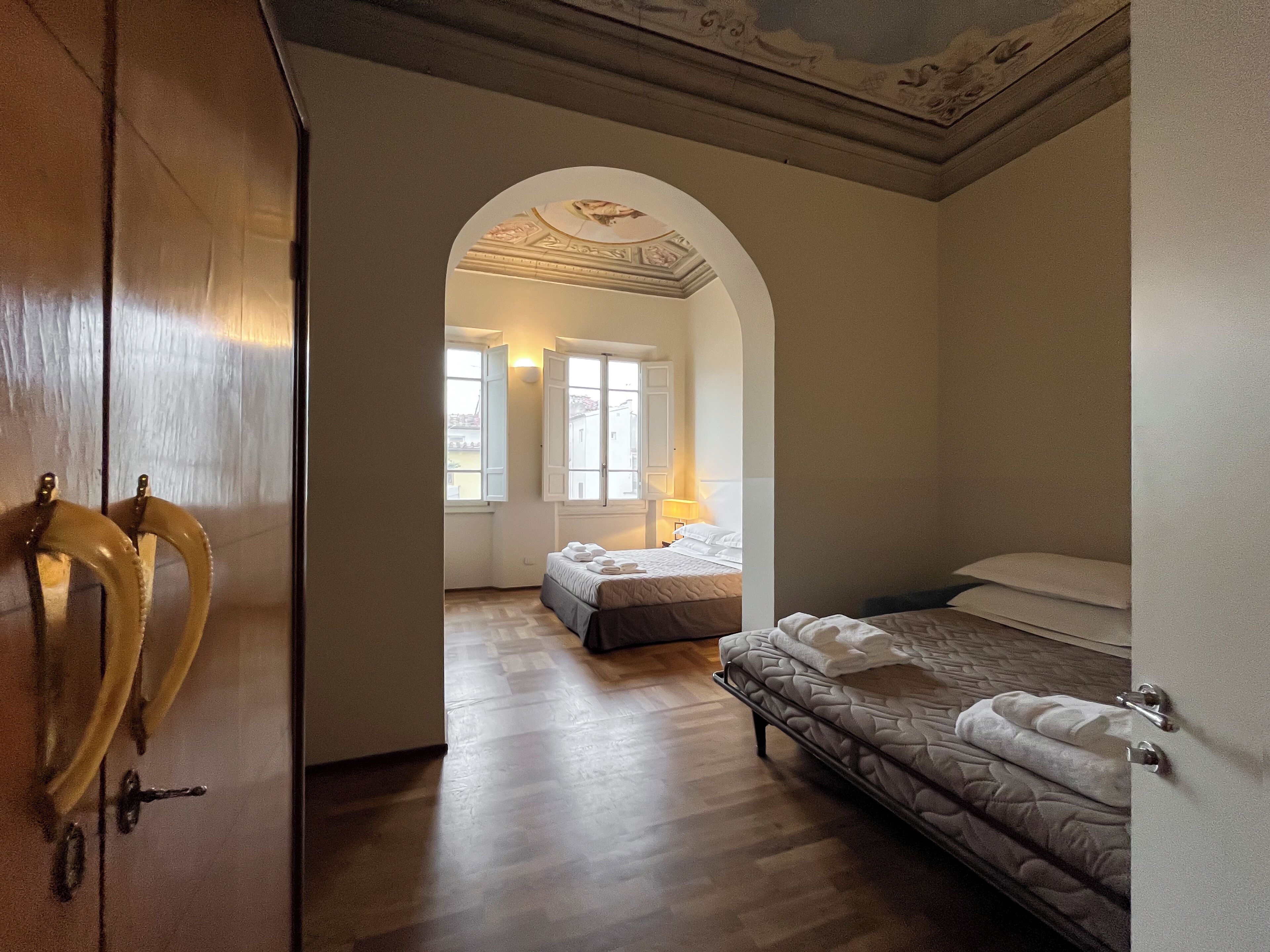 Superior Quadruple Room, Garden View | Premium bedding, in-room safe, laptop workspace, free WiFi