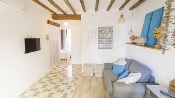 Een flatscreentelevisie