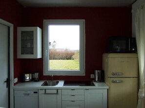 Refrigerador, microondas, horno y lavavajillas 