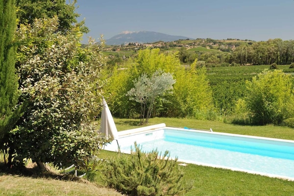 votre piscine uniquement pour vous avec la vue dégagée sur le mont ventoux