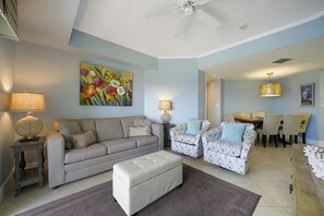 TV, DVD player - Westwinds 4833 - Beachfront Condo in Miramar Beach with Ocean Views & Many Community Amenities (Miramar Beach)