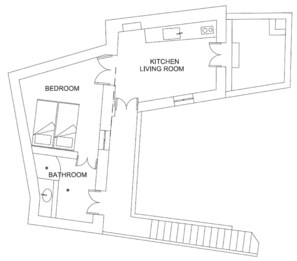 Floor plan - Azalea Houses Suite - Finikia traditional house (Oia)