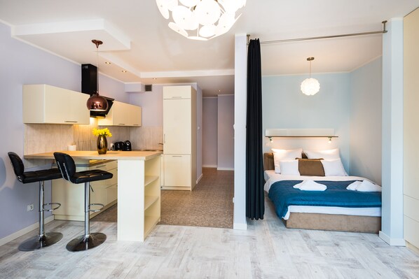 Deluxe-Apartment (Swarozyca 15b/12) | Wohnbereich | Flachbildfernseher