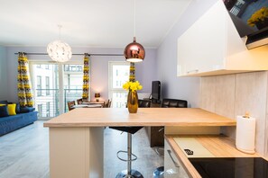 Deluxe-Apartment (Swarozyca 15b/12) | Wohnbereich | Flachbildfernseher