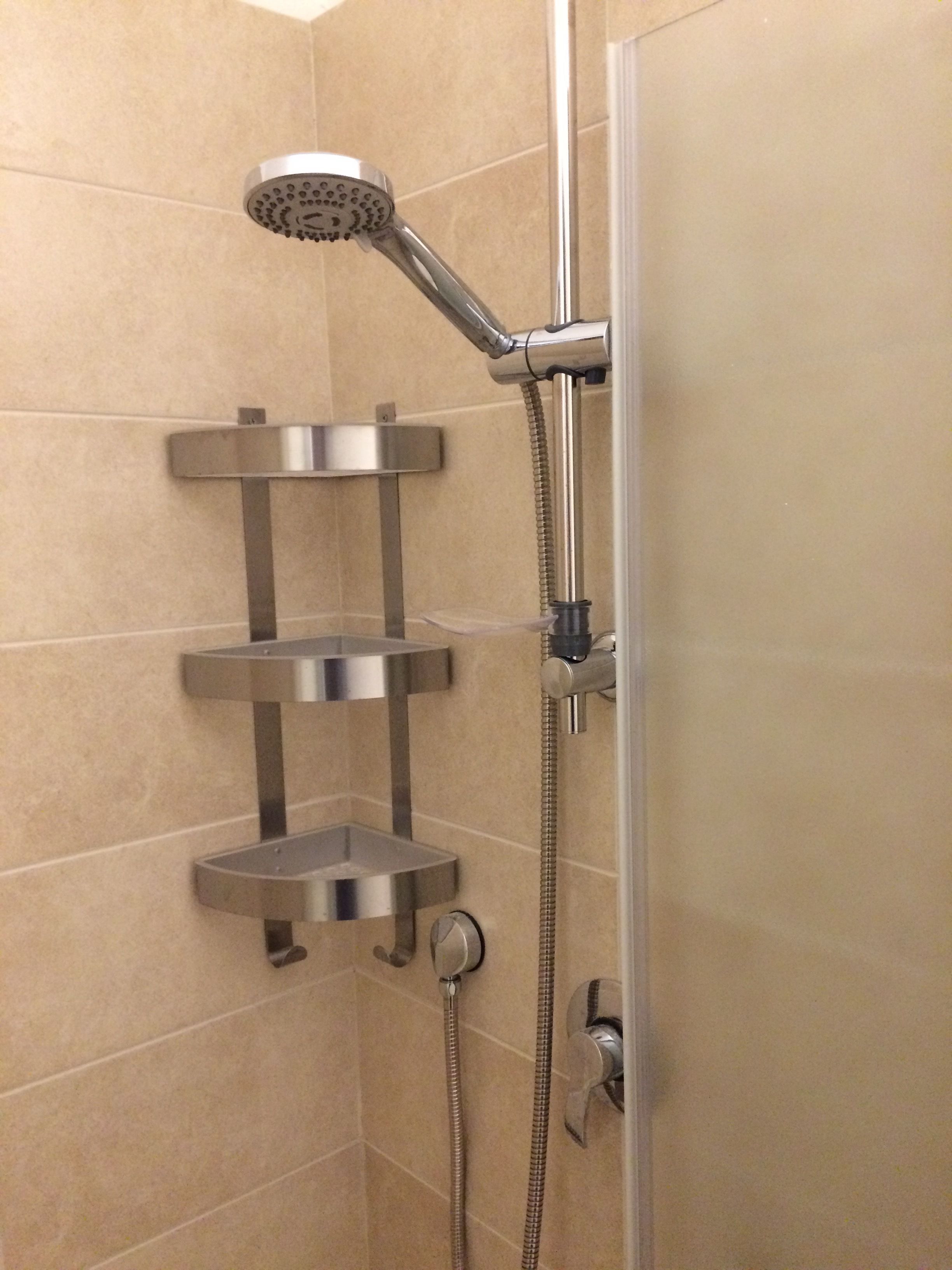 Economy Quadruple Room, 2 Double Beds | Bathroom shower