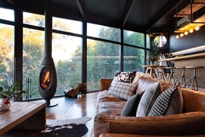 Televisio, takka, DVD-soitin