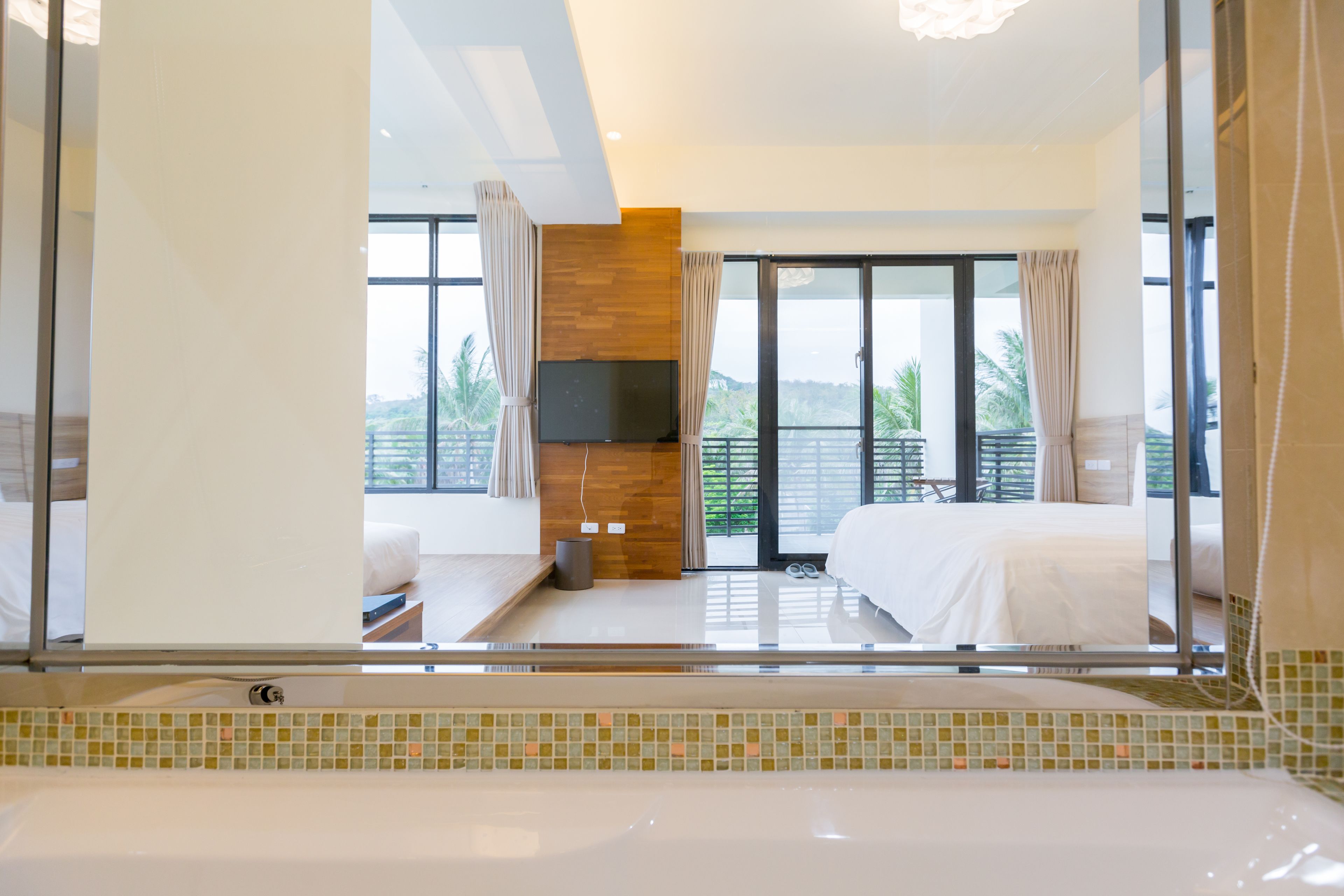 Deluxe-herbergi fyrir fjóra - fjallasýn | Ókeypis drykkir á míníbar, skrifborð, myrkratjöld/-gardínur