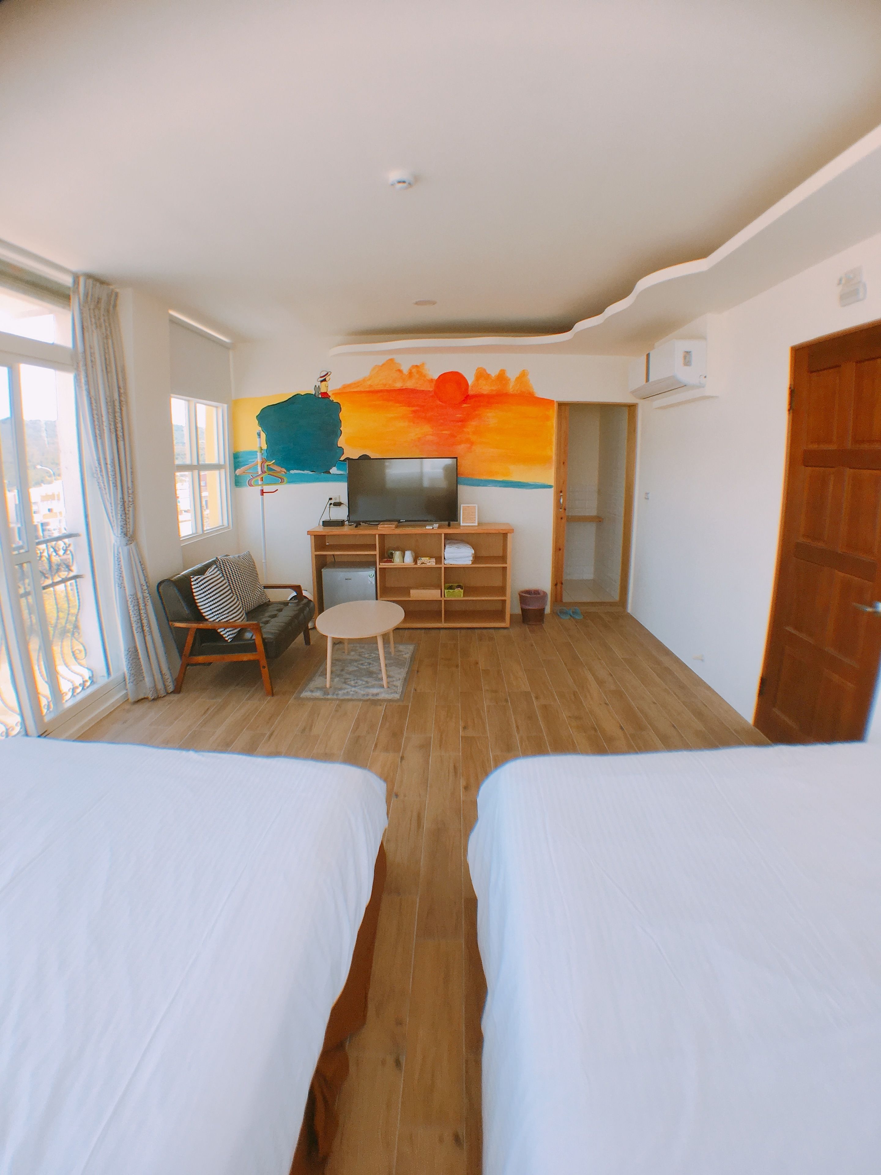 Comfort Quadruple Room, 2 Double Beds | Desk, blackout drapes, soundproofing, rollaway beds