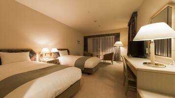 Western Style Room | Desk, laptop workspace, blackout curtains, iron/ironing board