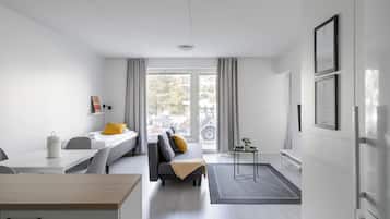 Standard Apartment, 1 Bedroom, Sauna | Living area | 39-inch flat-screen TV with cable channels, TV