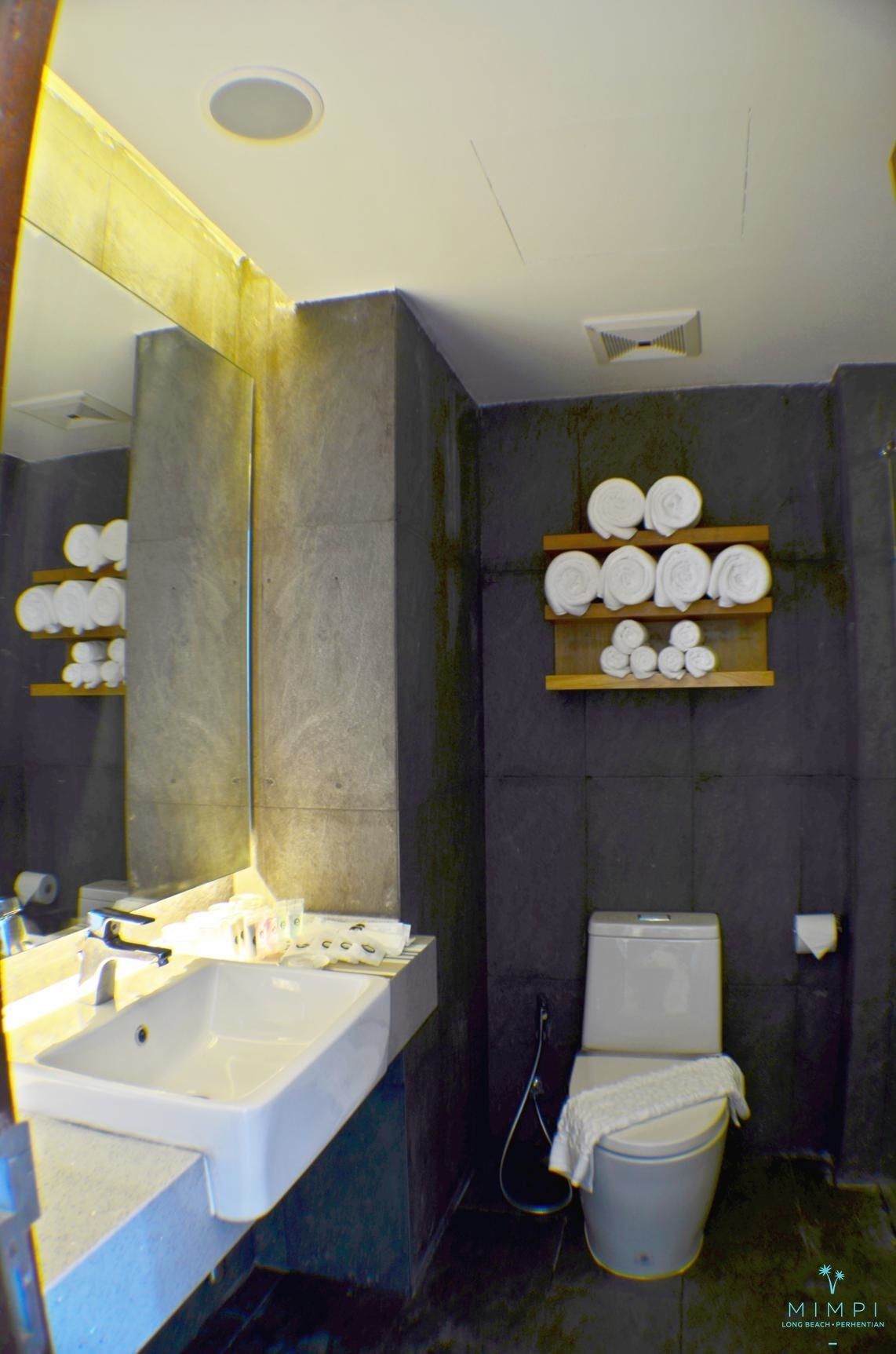 family suite | bathroom | shower, free toiletries, hair dryer, bathrobes