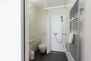 Double or Twin Room, Accessible | Bathroom | Shower, free toiletries, hair dryer, towels - Chromotel (Mezzovico)