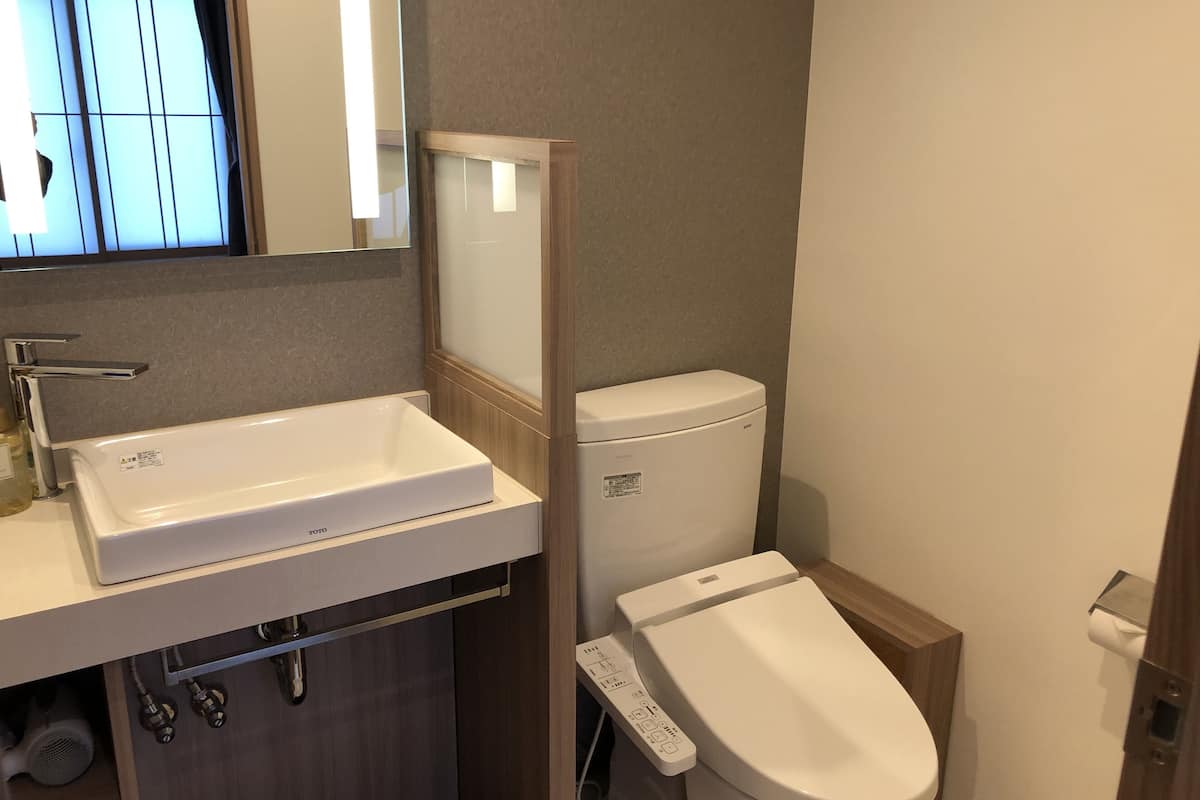 shower, free toiletries, hair dryer, slippers