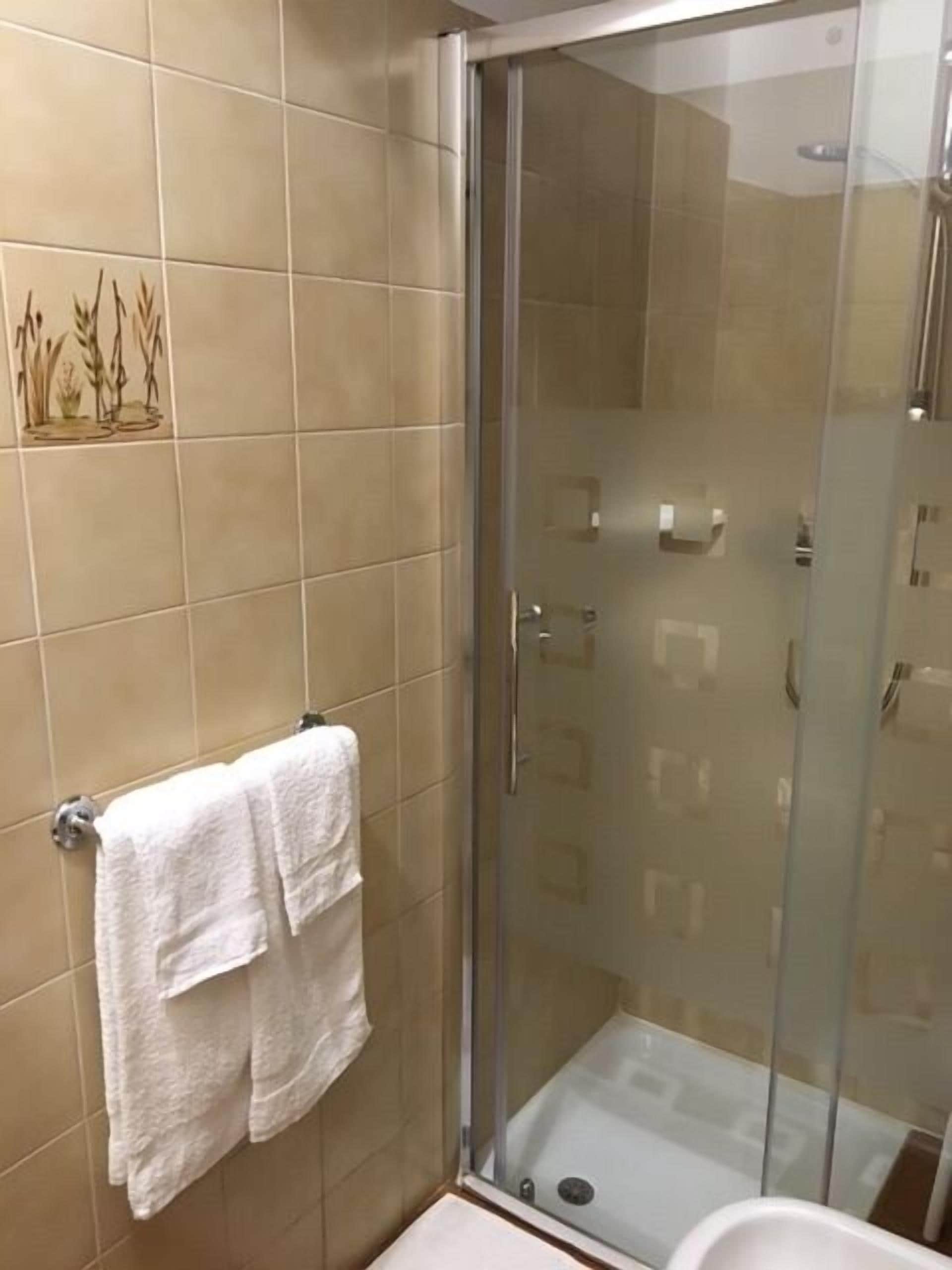 double room, lake view | bathroom | shower, rainfall showerhead, free toiletries, hair dryer