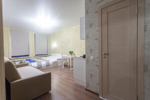 Desk, iron/ironing board, rollaway beds, free WiFi