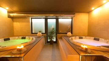 Sauna, boblebad, tyrkisk bad/hammam