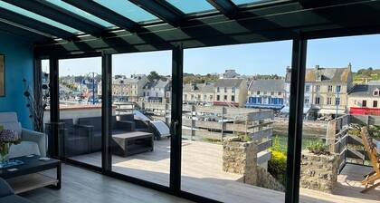 Maison pour 6 personnes - Terrasse - Vue port.3 chambres dont une au RDC