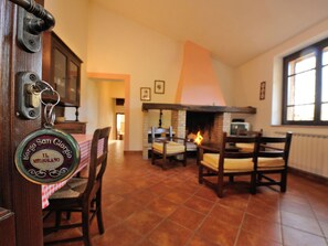 Apartment, 2 Bedrooms | Living area | Flat-screen TV, fireplace - Borgo Saint George (Otricoli)