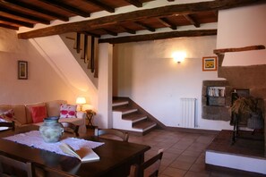 Villa, Multiple Bedrooms | Living area | Flat-screen TV, fireplace, DVD player, table tennis - Stunning private villa with private pool, WIFI, TV, pets allowed and parking, close to Cortona (Cortona)