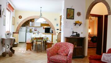 Villa, 5 Bedrooms | Living area | TV, fireplace