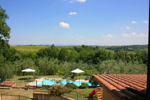 Wonderful Private Villa With Private Pool, TV, Pets Allowed and Parking, Close to Montepulciano