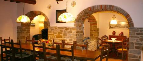 Villa, 4 Bedrooms | Living area | Flat-screen TV, fireplace