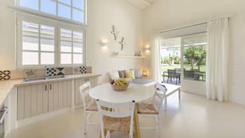 Villa, 2 Bedrooms, Accessible, Garden View | Private kitchen | Fridge, oven, stovetop, dishwasher