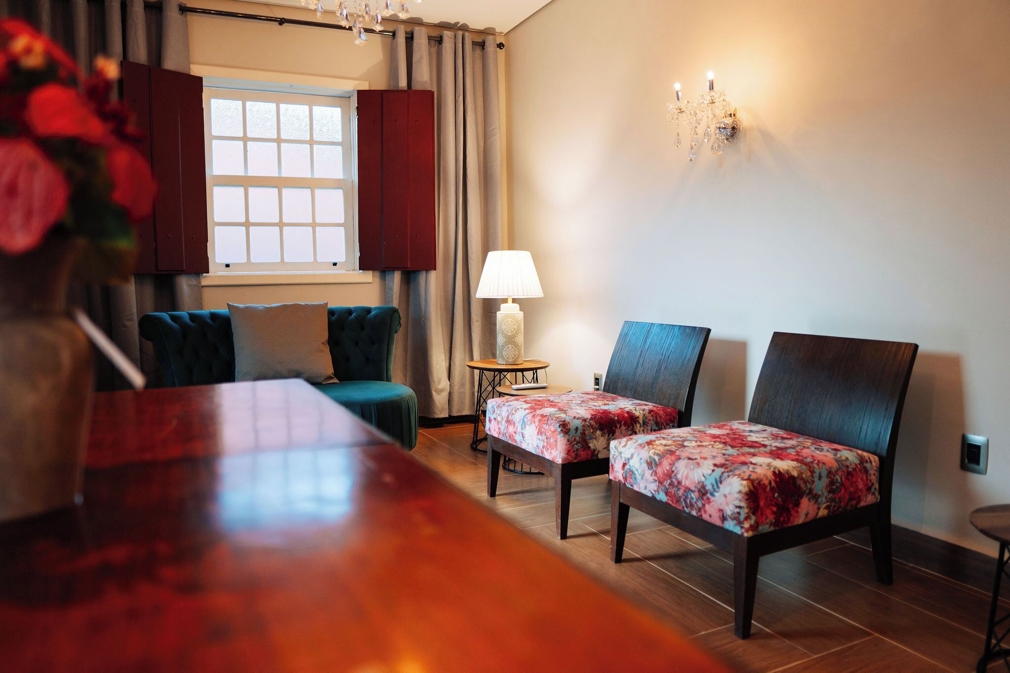 family chalet | living area | 32-inch led tv with cable channels, tv