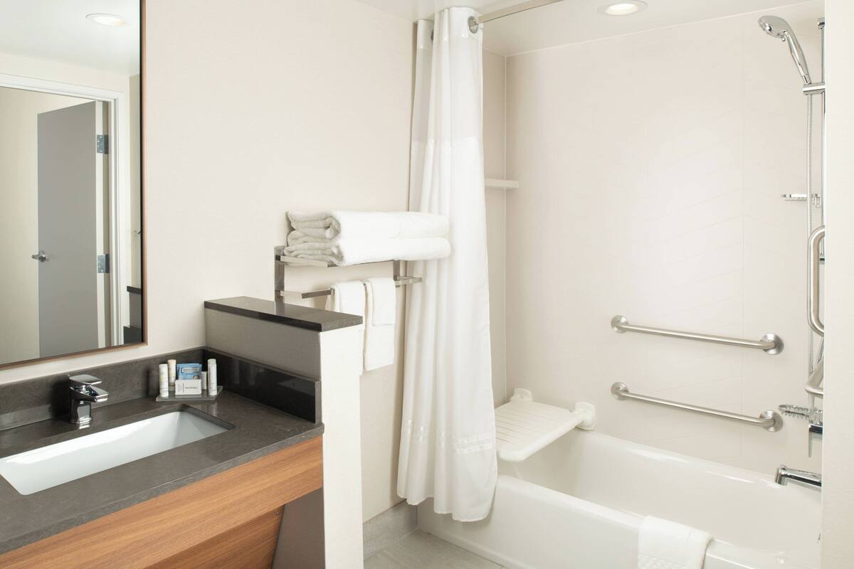 room, 1 king bed, non smoking | bathroom | shower, free toiletries, hair dryer, towels