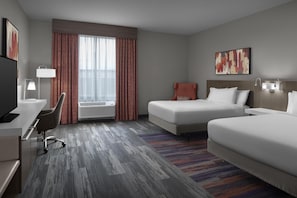 Room, 2 Queen Beds, Accessible, Bathtub | In-room safe, desk, laptop workspace, blackout drapes