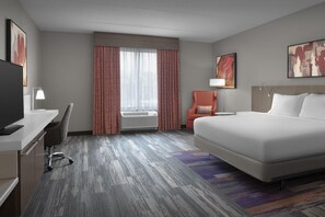In-room safe, desk, laptop workspace, blackout drapes